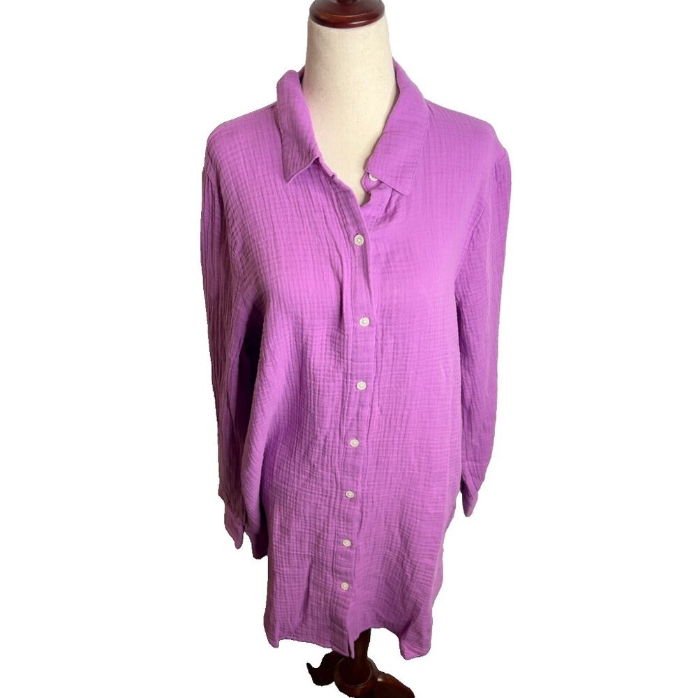 J. Crew Factory Cotton Gauze Swim Coverup